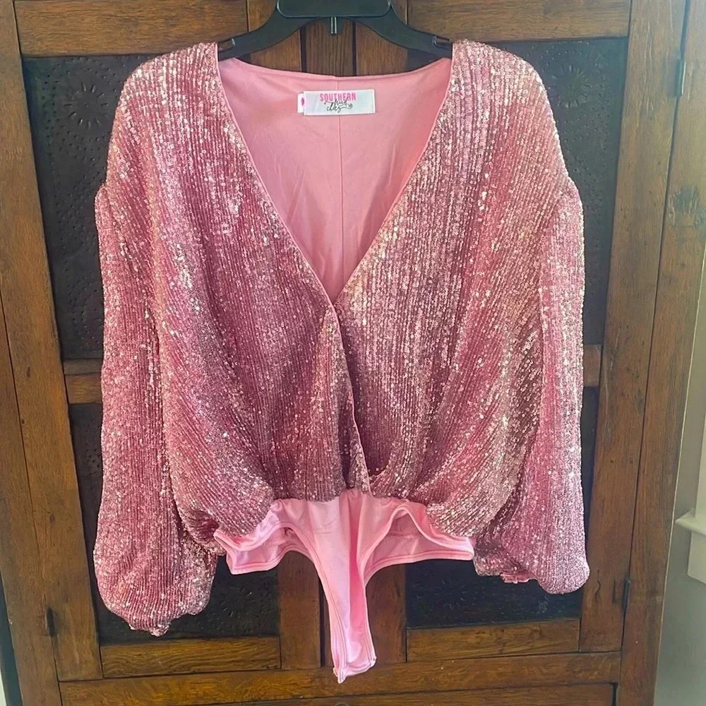 Southern Fried Chics Rose all Day Bodysuit
